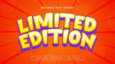 Sarı Mor Menekşe ve Kırmızı Sınırlı Sürüm 3d Düzenlenebilir Metin Efekti - Yazı Tipi Stili