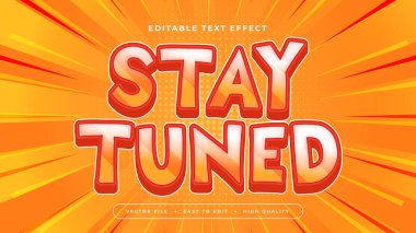 Beyaz ve Turuncu Kalma 3d Düzenlenebilir Metin Efekti - Yazı Tipi Biçimi