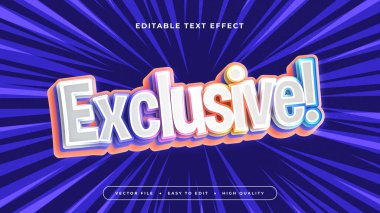 Mavi Pembe ve Beyaz Özel 3d Düzenlenebilir Metin Efekti - Yazı Tipi