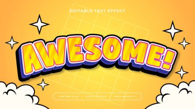 Turuncu Kırmızı ve Beyaz Muhteşem 3d Düzenlenebilir Metin Efekti - Yazı Tipi Biçimi