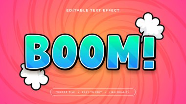 Pembe Turuncu ve Beyaz Patlama 3d Düzenlenebilir Metin Efekti - Yazı Tipi Stili