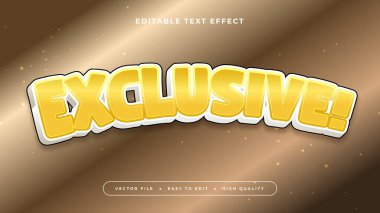 Altın Sarı ve Beyaz Özel 3d Düzenlenebilir Metin Efekti - Yazı Tipi Biçimi