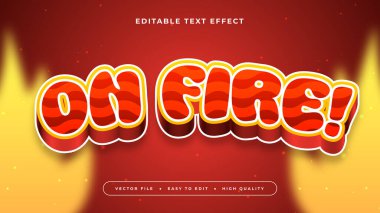 Sarı Kırmızı ve Beyaz 3d Düzenlenebilir Metin Efekti - Yazı tipi