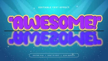 Tosca Mor Mor Mor ve Sarı Muhteşem 3d Düzenlenebilir Metin Efekti - Yazı Tipi Stili