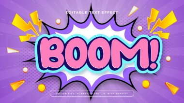 Mor Pembe Turuncu ve Beyaz Patlama 3d Düzenlenebilir Metin Efekti - Yazı Tipi Stili