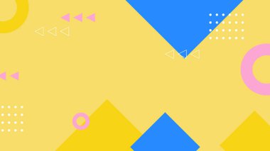 Canlı Şekiller ve Renklerle Soyut Geometrik Arkaplan. Yaratıcı Tasarım Projeleri, Sunumlar ve Modern Sanatsal Gösteriler için ideal