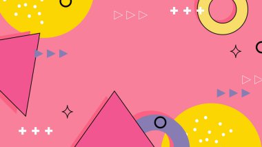 Modern Şekilli Renkli Soyut Geometrik Desen