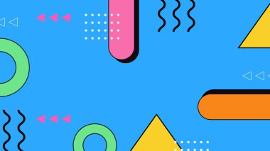 Kalın Şekilli Renkli Geometrik Soyut Arkaplan