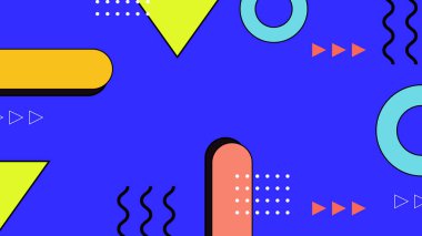 Basit Arkaplanda Renkli Geometrik Soyut Desen