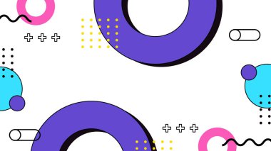 Arkaplanda Renkli Soyut Geometrik Şekiller