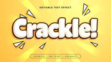 Sarı Kahverengi ve Beyaz Çatlak 3d Düzenlenebilir Metin Efekti - Yazı Tipi Biçimi