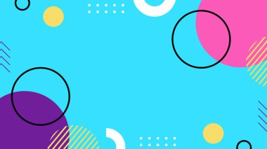 Basit Arkaplanda Renkli Geometrik Soyut Desen