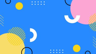 Retro Vibes ile Renkli Geometrik Soyut Arkaplan