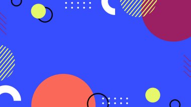 Şekiller ve Desenler ile Renkli Geometrik Soyut Arkaplan