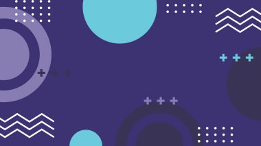 Renkli Şekillere sahip enerjik Soyut Geometrik Arkaplan. Web Tasarımı, Pazarlama Malzemeleri ve Sanatsal Projeler için ideal