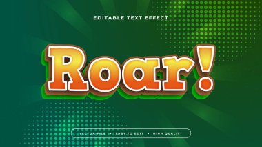 Turuncu Kahverengi ve Yeşil Kükremeli 3d Düzenlenebilir Metin Efekti - Yazı Tipi Biçimi