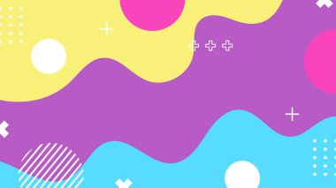 Canlı Şekillere sahip renkli Geometrik Soyut Arkaplan