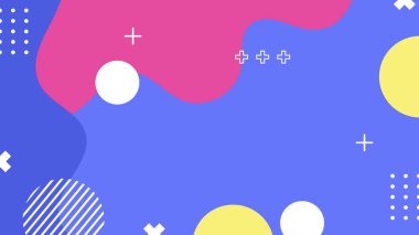 Arkaplanda Renkli Soyut Geometrik Şekiller