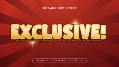 Kırmızı Altın ve Sarı Özel 3d Düzenlenebilir Metin Efekti - Yazı Tipi