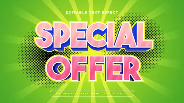 Mavi Kırmızı ve Yeşil Özel Teklif 3d Düzenlenebilir Metin Efekti - Yazıtipi Biçimi