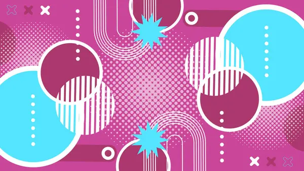 Canlı Geometrik Soyut Arkaplan. Dinamik Soyut Arkaplan Şekilleri Renkli Şekiller halinde. Modern, oyuncu bir estetik gerektiren Tasarım Projeleri için mükemmel.