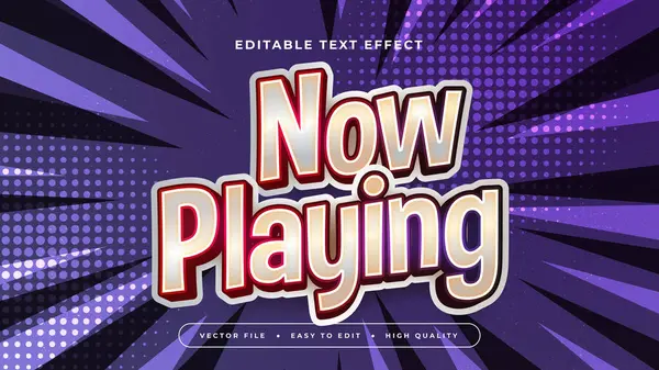 Mor Menekşe Kırmızı ve Beyaz Şimdi 3d Düzenlenebilir Metin Efekti - Yazı Tipi Stili