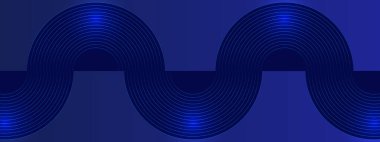 Posta, Arkaplan, Banner, Ad, Promo, Davetiye, Etc İçin Parlak Geometrik Çizgilere sahip Mavi Soyut Sancak