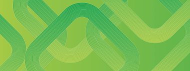 Yeşil ve Beyaz Soyut Banner Geometrik Çizgiler Posta, Arkaplan, Banner, Ad, Promo, Davetiye, Etc için İdeal