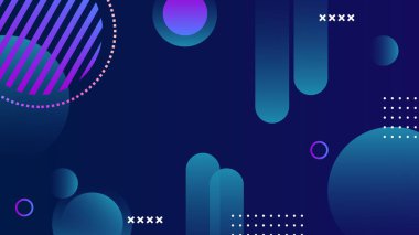 Şekiller ve Desenler ile Renkli Geometrik Soyut Arkaplan