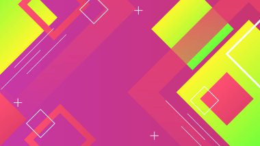 Renkli Geometrik Şekillere sahip canlı Soyut Arkaplan