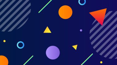 Renkli Soyut Geometrik Şekiller Modern Arkaplan