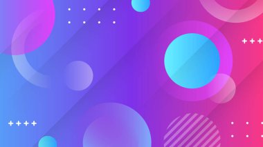 Renkli Geometrik Şekillere sahip canlı Soyut Arkaplan