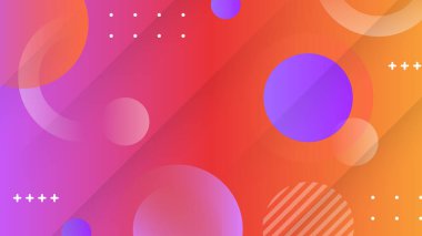 Renkli Geometrik Şekillerle Soyut Arkaplan. Modern Tasarımlar, Sunumlar ve Dijital Ortam İçin Mükemmel