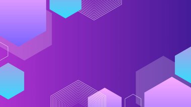 Soyut Şekiller ve Desenler ile Renkli Geometrik Arkaplan