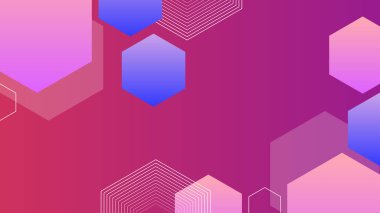 Şekiller ve Desenler ile Renkli Geometrik Soyut Arkaplan