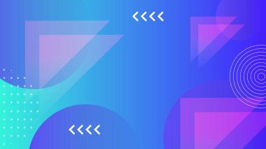 Şekiller ve Desenler ile Renkli Geometrik Soyut Arkaplan