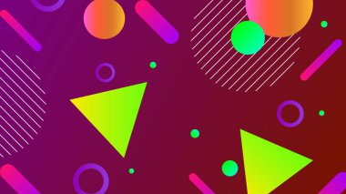 Gradyan Şekillere sahip soyut Geometrik Arkaplan. Modern Tasarımlar, Teknoloji Temaları veya Dijital Projeler İçin Mükemmel