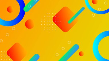 Renkli Soyut Geometrik Şekiller Modern Arkaplan