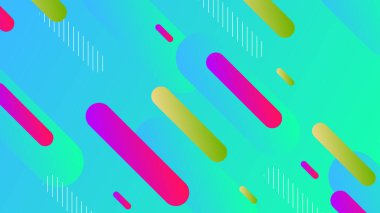 Şekiller ve Desenler ile Renkli Geometrik Soyut Arkaplan