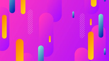 Soyut Şekiller ve Desenler ile Renkli Geometrik Arkaplan