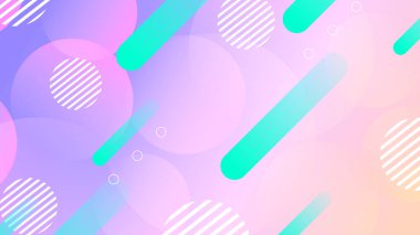 Renkli Geometrik Şekillerle Soyut Arkaplan. Modern Tasarımlar, Sunumlar ve Dijital Ortam İçin Mükemmel