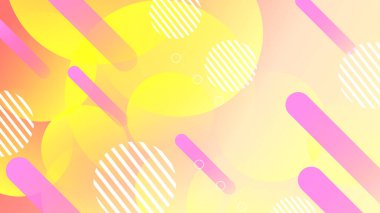 Renkli Geometrik Şekillere sahip canlı Soyut Arkaplan