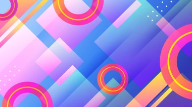 Dinamik Şekillere sahip enerjik Soyut Geometrik Arkaplan. Modern Grafik Tasarım Projeleri, Web Tasarımı veya Dijital Sunumlar için ideal