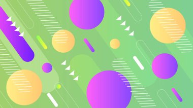 Canlı Şekillere sahip soyut Geometrik Arkaplan