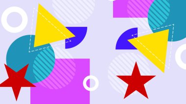 Şekilli Modern Soyut Geometrik Arkaplan