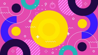 Canlı Şekillere sahip soyut Geometrik Arkaplan