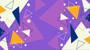 Şekiller ve Desenler ile Renkli Geometrik Soyut Arkaplan