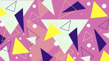 Soyut Şekiller ve Desenler ile Renkli Geometrik Arkaplan