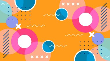 Canlı Şekillere sahip soyut Geometrik Arkaplan