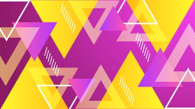 Renkli Geometrik Şekillere sahip canlı Soyut Arkaplan